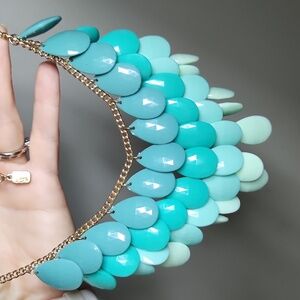 Women's You & I Teal Ombre Beaded Statement Necklace